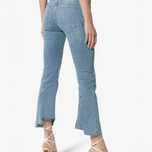FRAME DENIM Le Crop Mini Boot Kick-Flare Mid Rise Triangle Gusset Jeans Size 26 - Picture 5 of 16